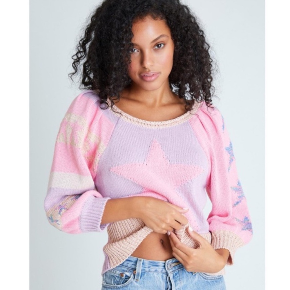 LoveShackFancy Ryland Star Sweater XS like new!